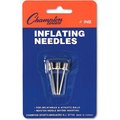 Champion Sports Inflating Needles for Electric Pump - Nickel-Plated - 3 Pack INB